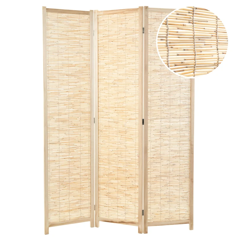 RAUMTEILER "PLAYA" | Schilfrohr, 170x120 cm | Natur Paravent | Farbe: natur