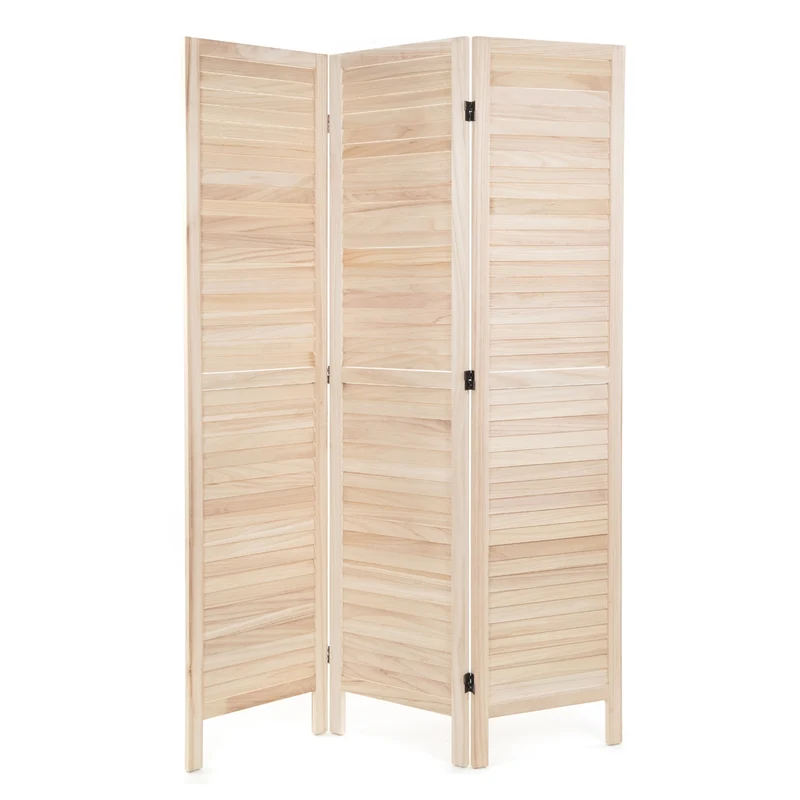 RAUMTEILER "COTTAGE" | 3-teilig, Holz | Paravent | Farbe: natur