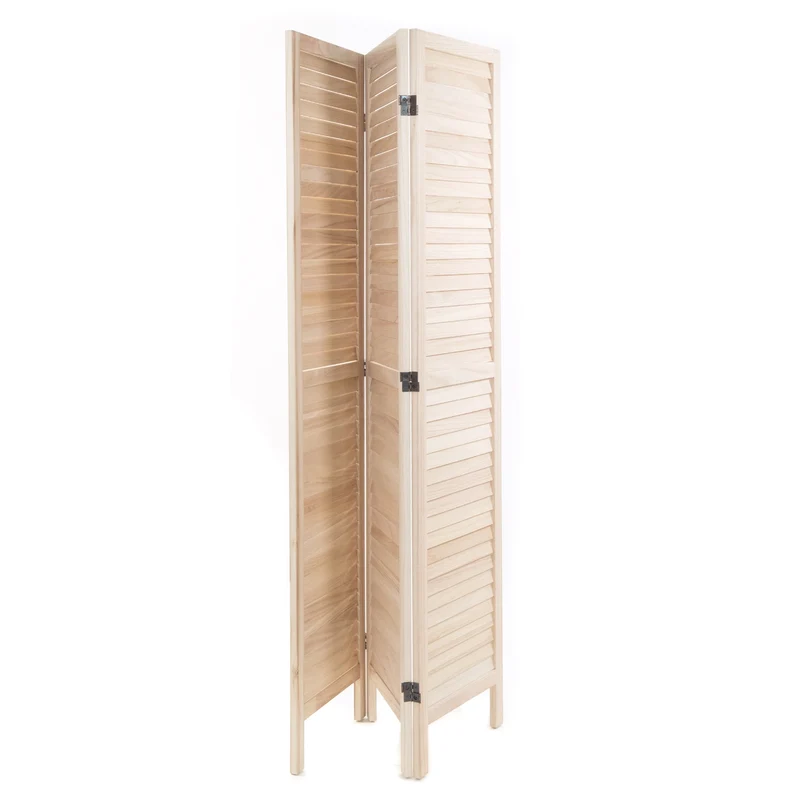 RAUMTEILER "COTTAGE" | 3-teilig, Holz | Paravent | Farbe: natur