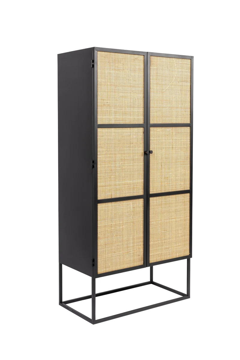 White Label Living Schrank Guuji Hoch 2do – MDF, 70 × 38 × 145 cm