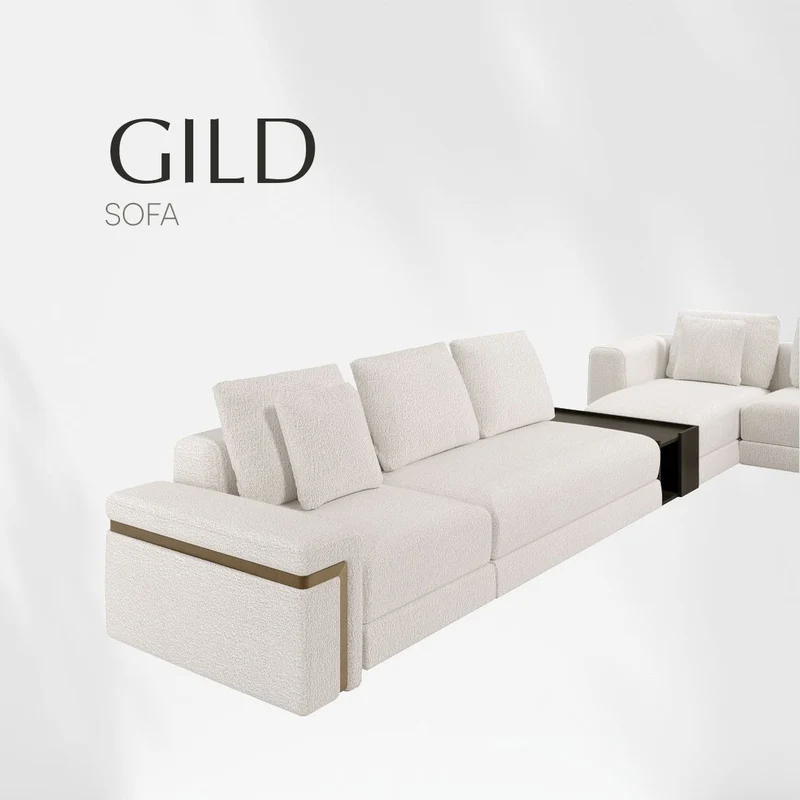 Casa Magna GILD Sofa 240 – 240 × 105 × 70 cm