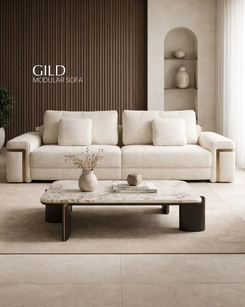 Casa Magna GILD Sofa 240 – 240 × 105 × 70 cm