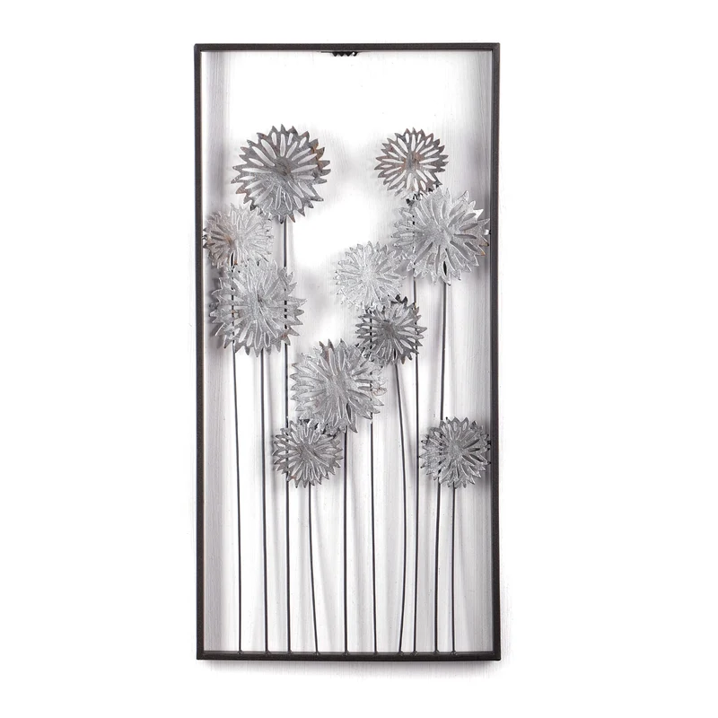 WAND DEKO "PURE FLOWERS" | Metall, 62 cm | Wanddekoration Blumen