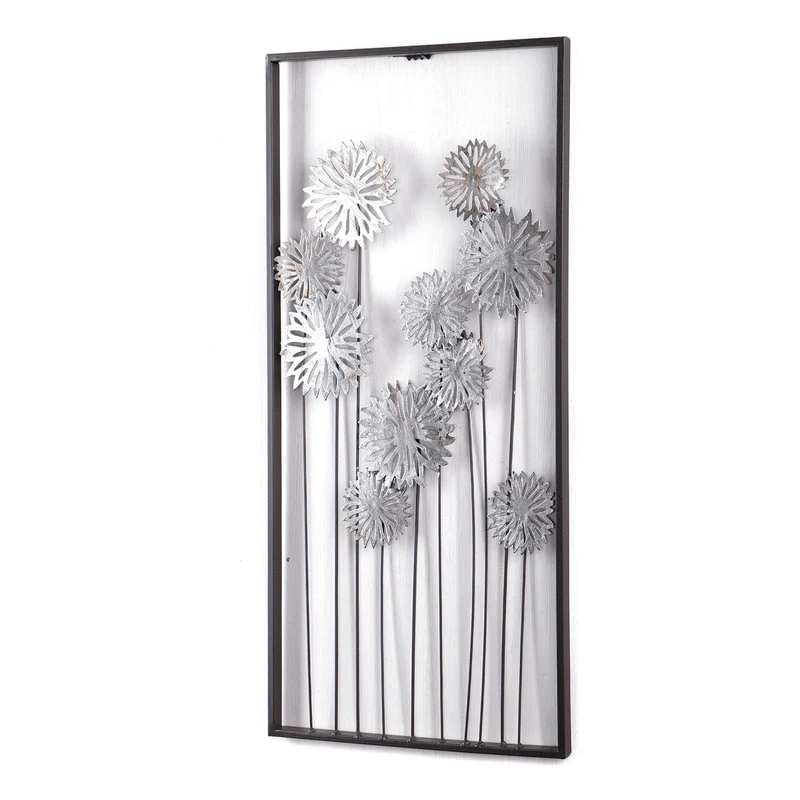 WAND DEKO "PURE FLOWERS" | Metall, 62 cm | Wanddekoration Blumen