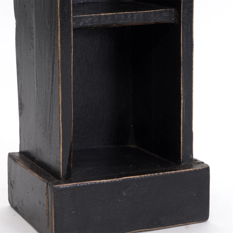 HOLZ CD REGAL "CD TOWER" | 76cm(H), Holzregal, CD Rack mit 4 Fächern | Farbe: 09 voodoo - schwarz