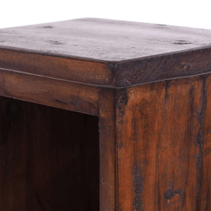 HOLZ CD REGAL "CD TOWER" | 76cm(H), Holzregal, CD Rack mit 4 Fächern | Farbe: 02 hellbraun