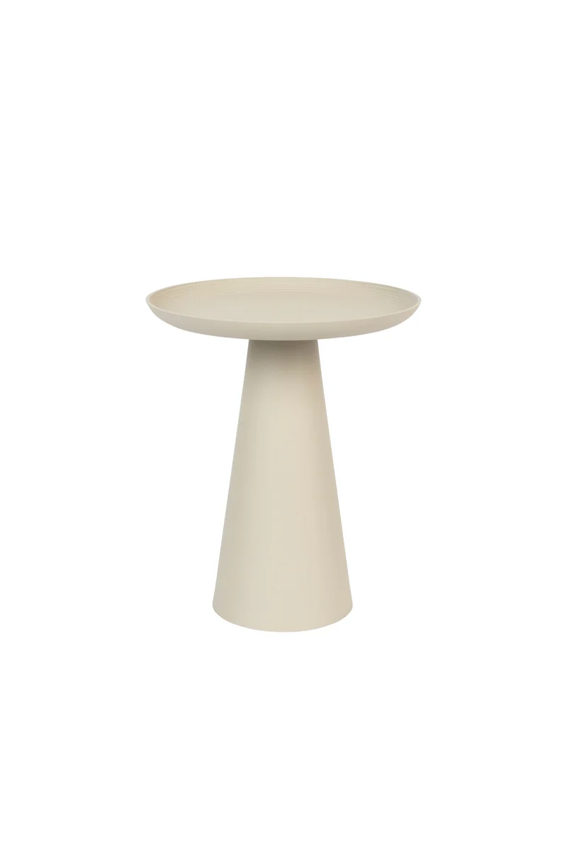 White Label Living Beistelltisch Ringar Medium Ivory – Metall, 34,5 × 34,5 × 41,5 cm