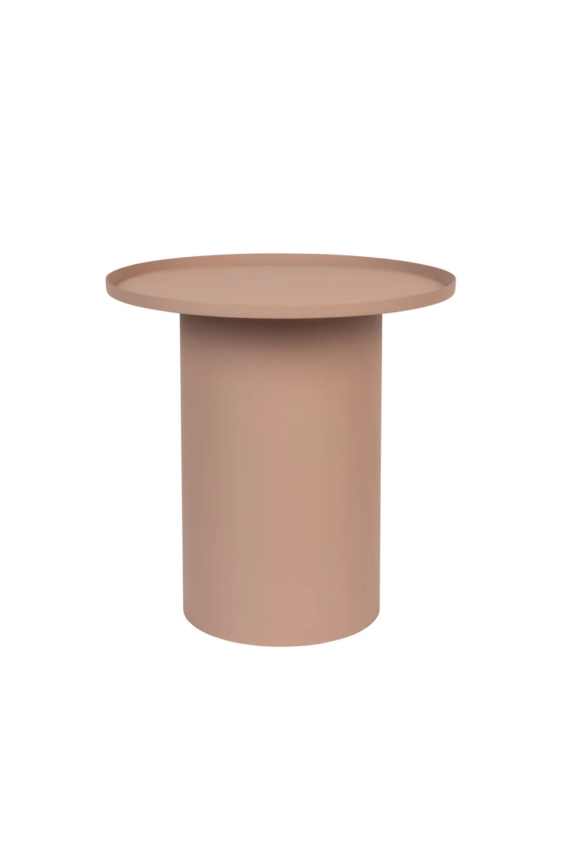 White Label Living Beistelltisch Sverre Rund Rose – Pink, Metall, 45,5 × 45,5 × 45 cm
