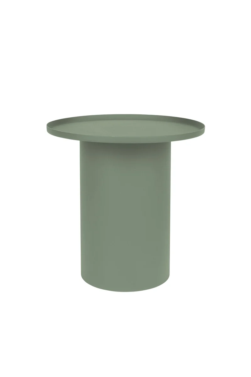 White Label Living Beistelltisch Sverre Rund – Grün, Metall, 45,5 × 45,5 × 45 cm