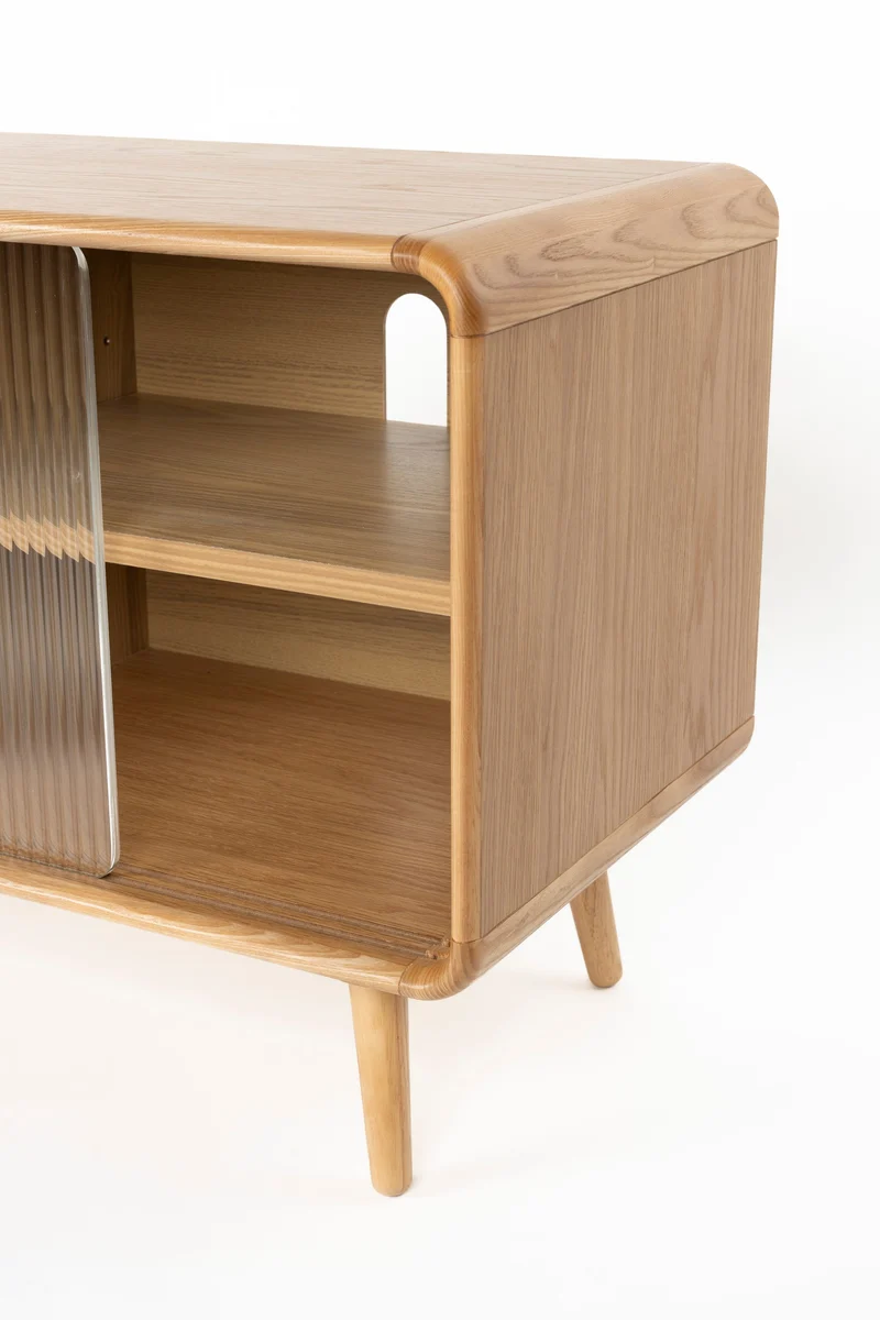 Zuiver Sideboard Rise Medium – Natur, Eichenfurnier, 40 × 100 × 55 cm