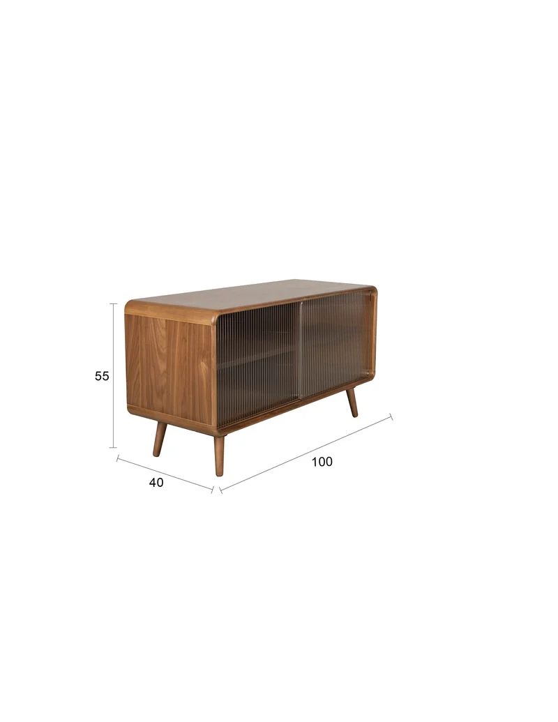 Zuiver Sideboard Rise Medium – Nussbaum, 40 × 100 × 55 cm
