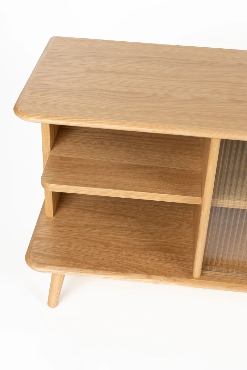 Zuiver Sideboard Rise Large – Natur, Eichenfurnier, 40 × 180 × 55 cm
