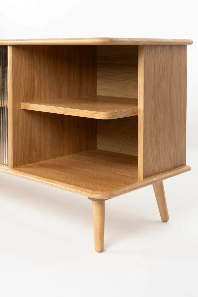 Zuiver Sideboard Rise Large – Natur, Eichenfurnier, 40 × 180 × 55 cm