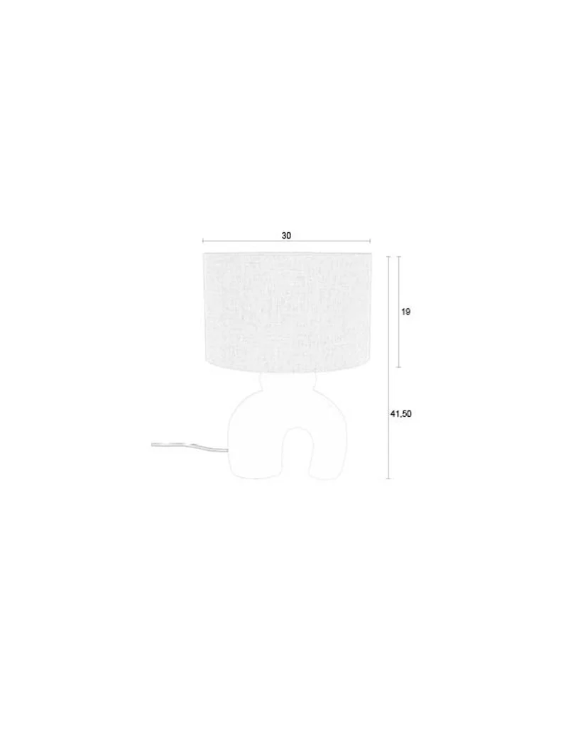 Zuiver Tischleuchte Bibi – Weiß, Beton, 30 × 30 × 41,5 cm