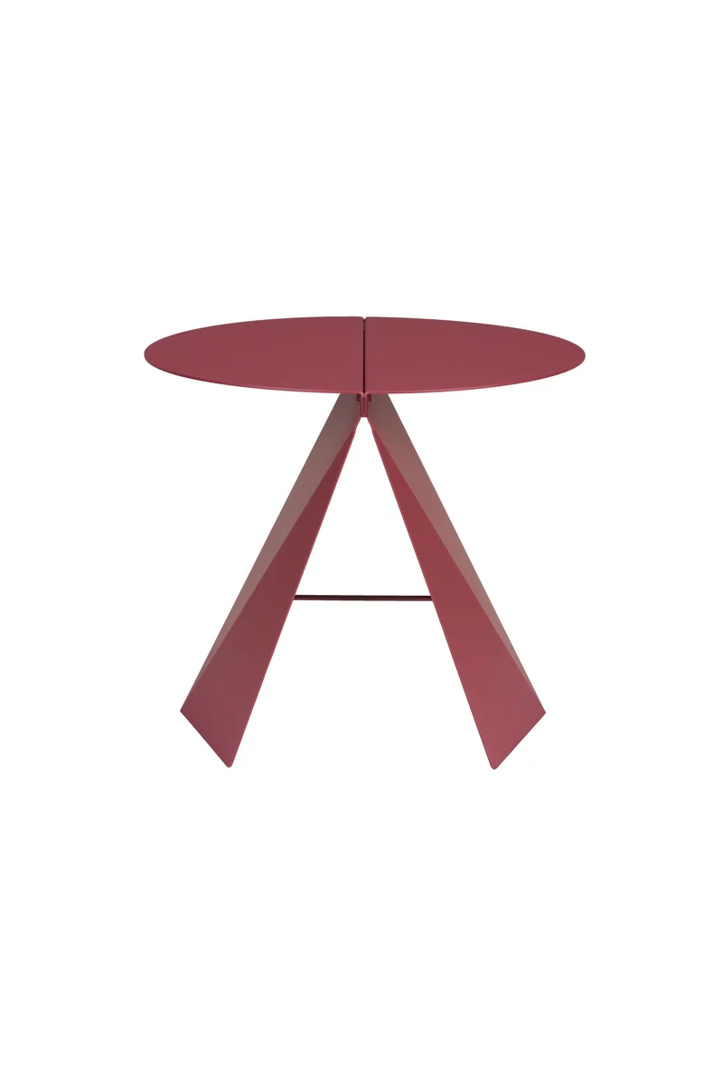 Zuiver Beistelltisch Foldy Marsala – Stahl, 45,8 × 45 × 40,5 cm