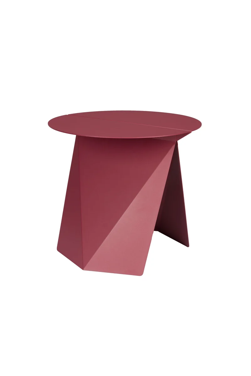 Zuiver Beistelltisch Foldy Marsala – Stahl, 45,8 × 45 × 40,5 cm