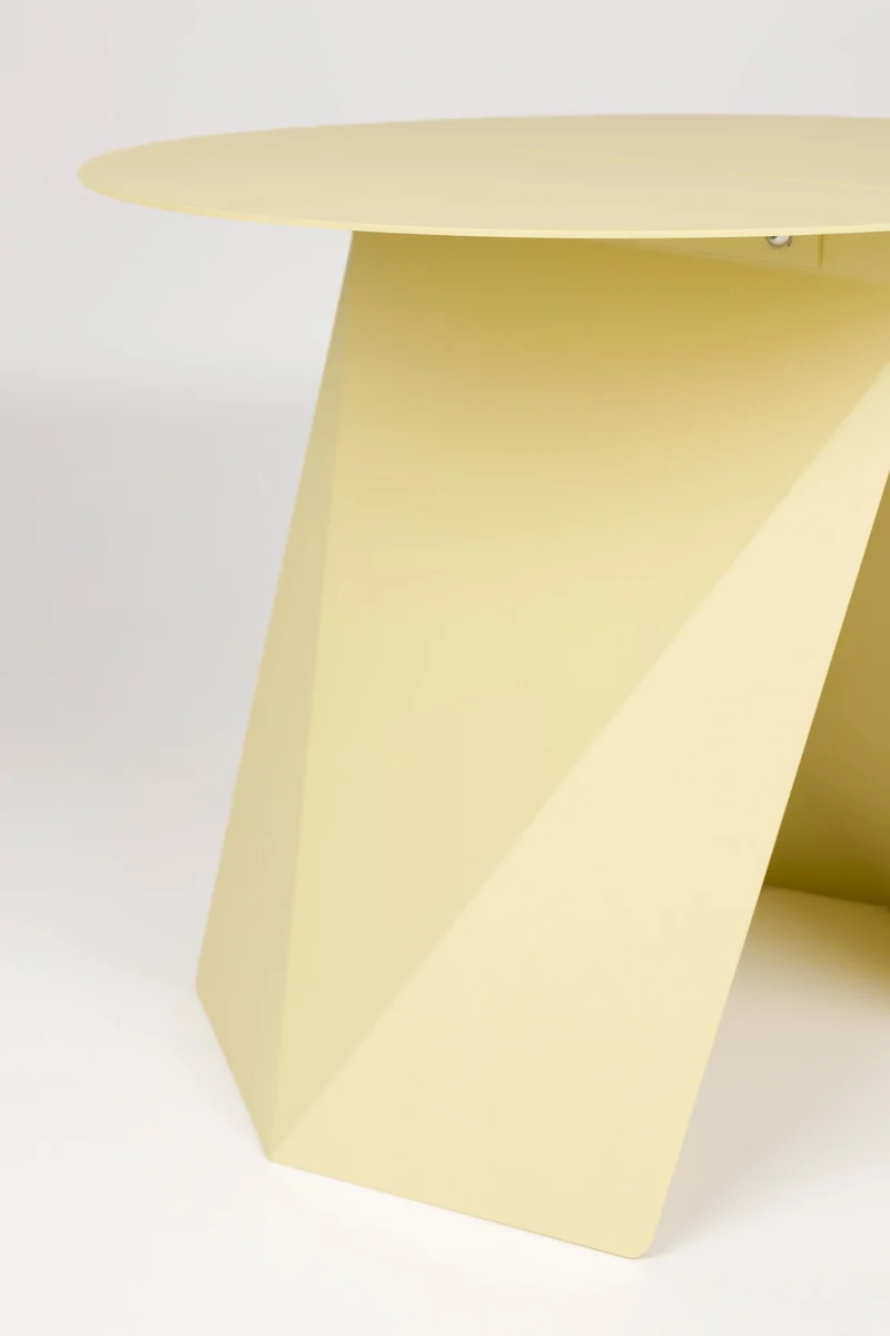 Zuiver Beistelltisch Foldy Lemon – Gelb, Stahl, 45,8 × 45 × 40,5 cm
