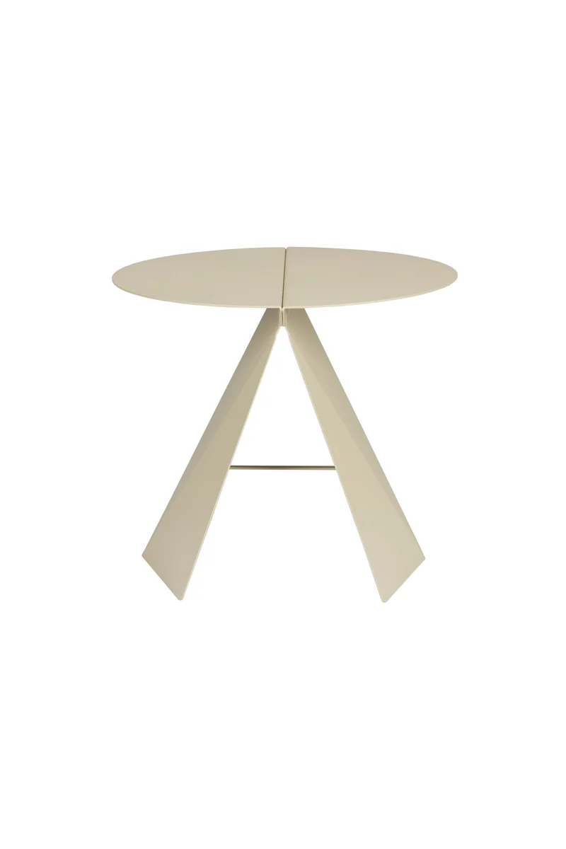 Zuiver Beistelltisch Foldy – Beige, Stahl, 45,8 × 45,8 × 40 cm
