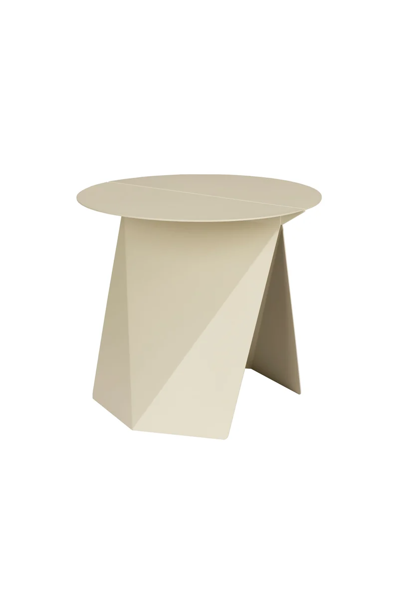 Zuiver Beistelltisch Foldy – Beige, Stahl, 45,8 × 45,8 × 40 cm