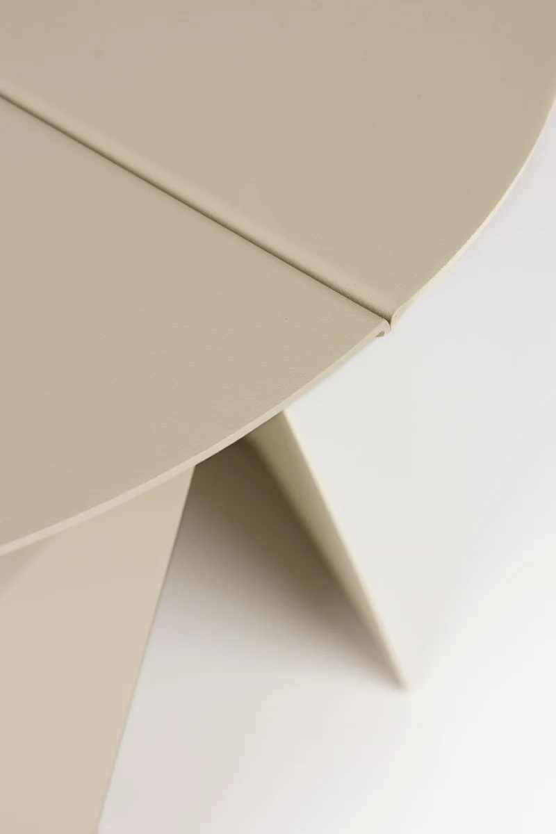 Zuiver Beistelltisch Foldy – Beige, Stahl, 45,8 × 45,8 × 40 cm