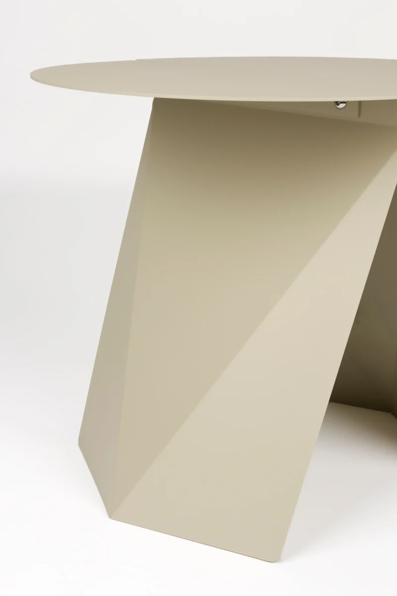 Zuiver Beistelltisch Foldy – Beige, Stahl, 45,8 × 45,8 × 40 cm