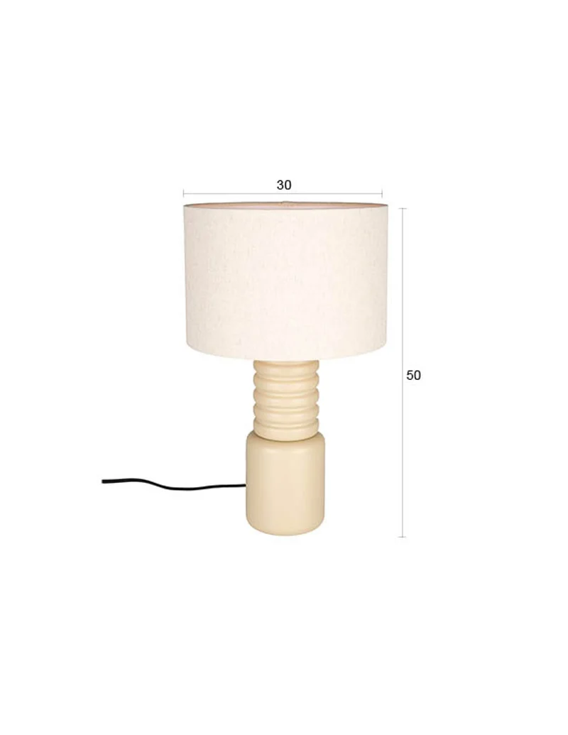 Zuiver Tischleuchte Six – Beige, Eisen, 30 × 30 × 50 cm