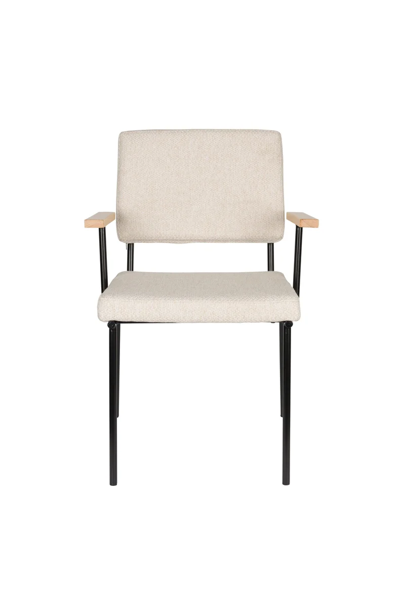 Zuiver Sessel Fellow – Off-White, Polyester, 60 × 57,5 × 85 cm, 2er-Set