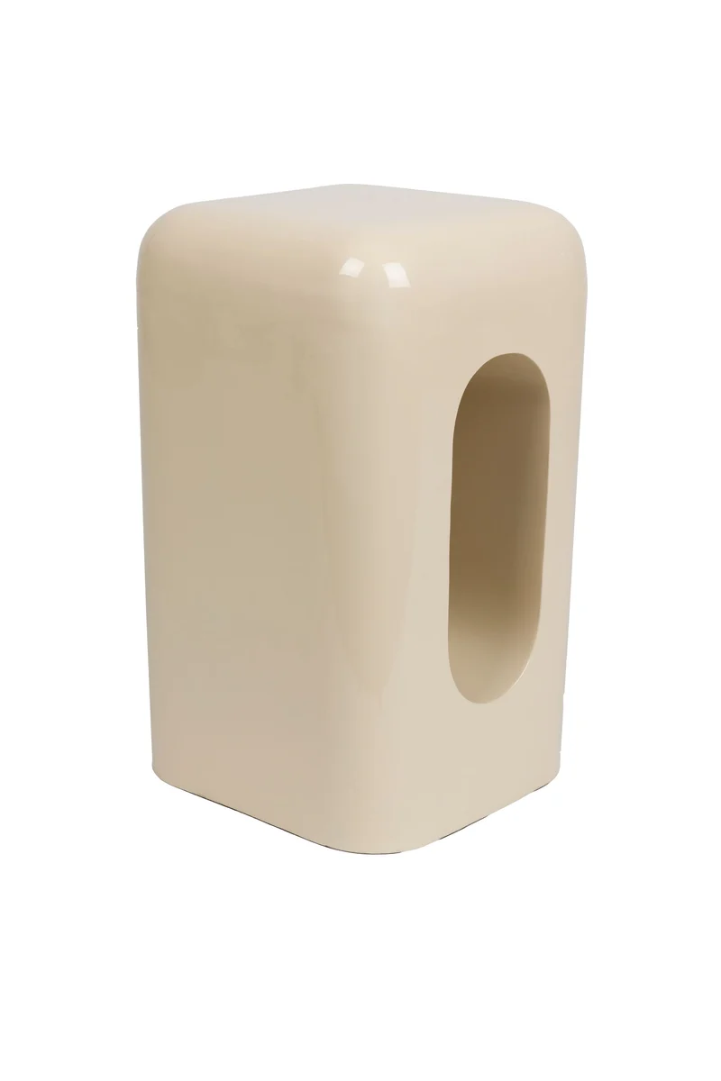 Zuiver Hocker Creek – Beige, Eisen, 29 × 29 × 48 cm