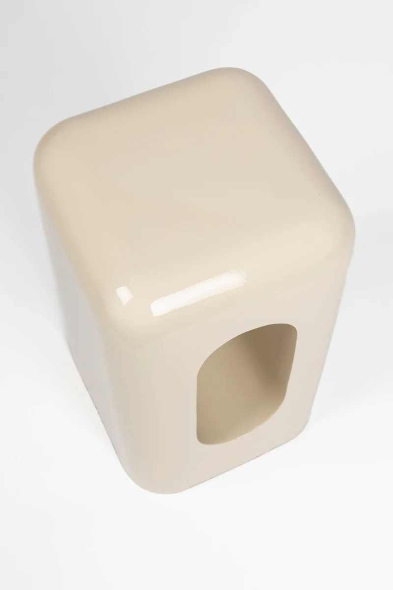 Zuiver Hocker Creek – Beige, Eisen, 29 × 29 × 48 cm