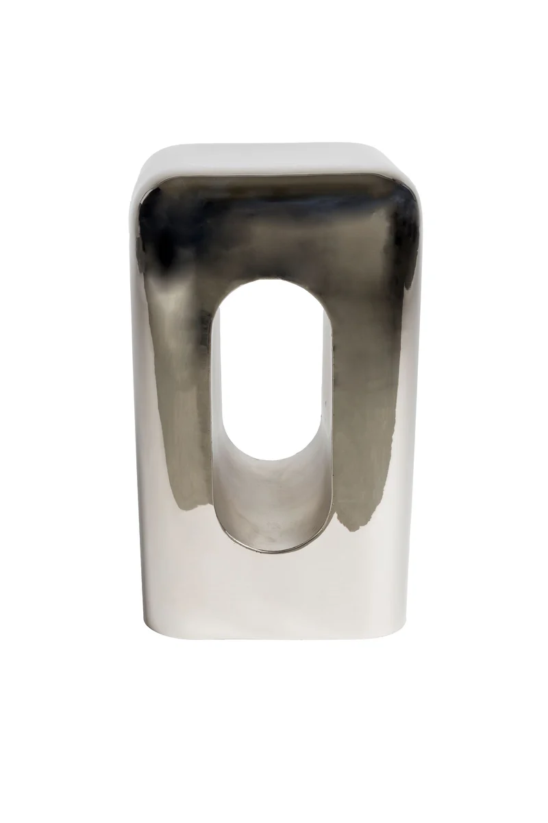 Zuiver Hocker Creek Chrome – Eisen, 29 × 29 × 48 cm