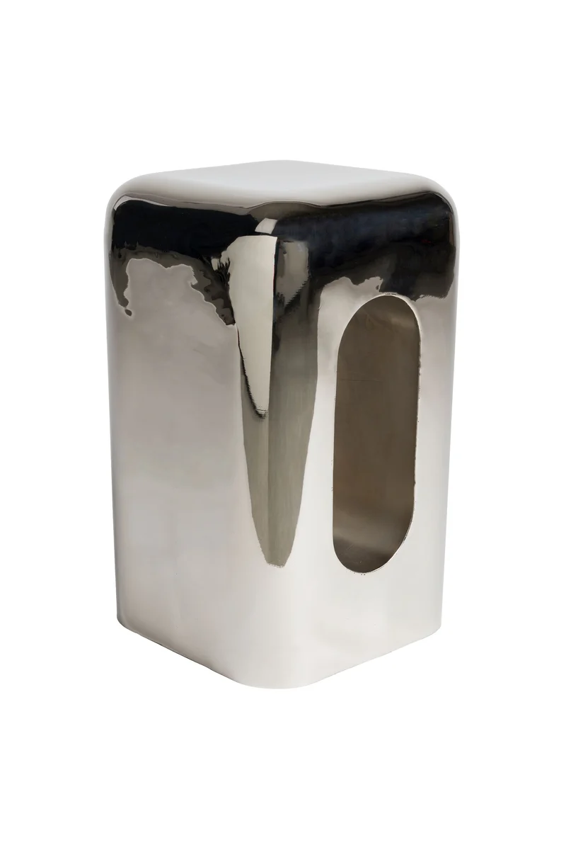 Zuiver Hocker Creek Chrome – Eisen, 29 × 29 × 48 cm