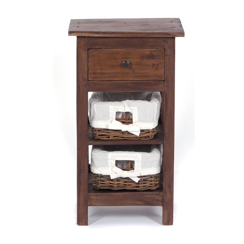 TELEFONTISCH "RATTAN 70" | 70x38x28cm (HxBxT), Mahagoni | Farbe: 02 hellbraun