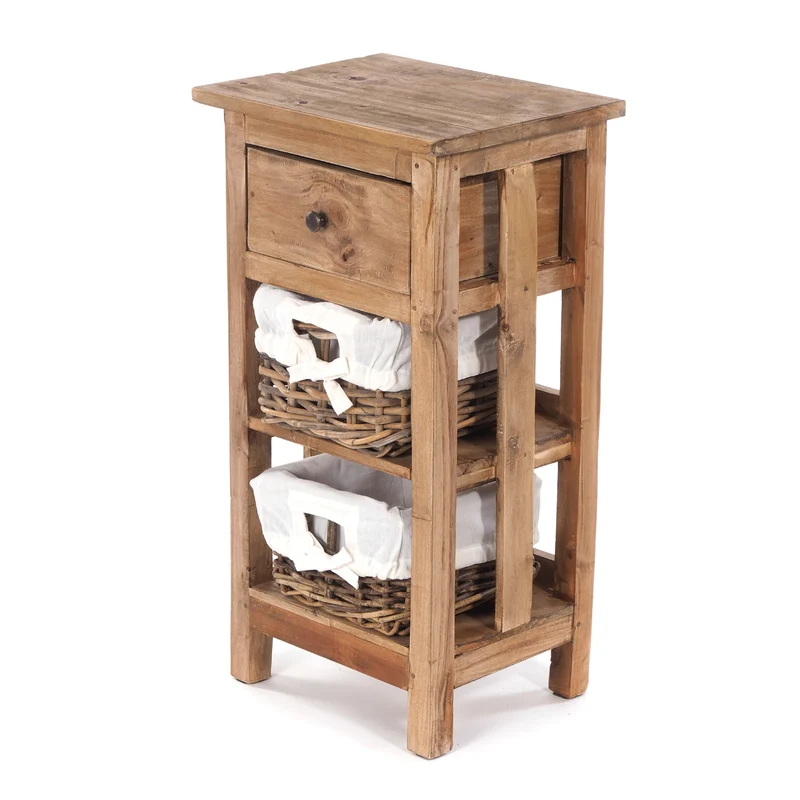 TELEFONTISCH "RATTAN 70" | 70x38x28cm (HxBxT), Mahagoni | Farbe: 01 natur-vintage