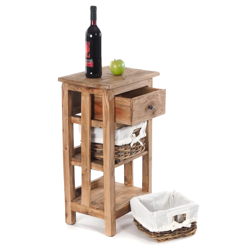 TELEFONTISCH "RATTAN 70" | 70x38x28cm (HxBxT), Mahagoni | Farbe: 01 natur-vintage