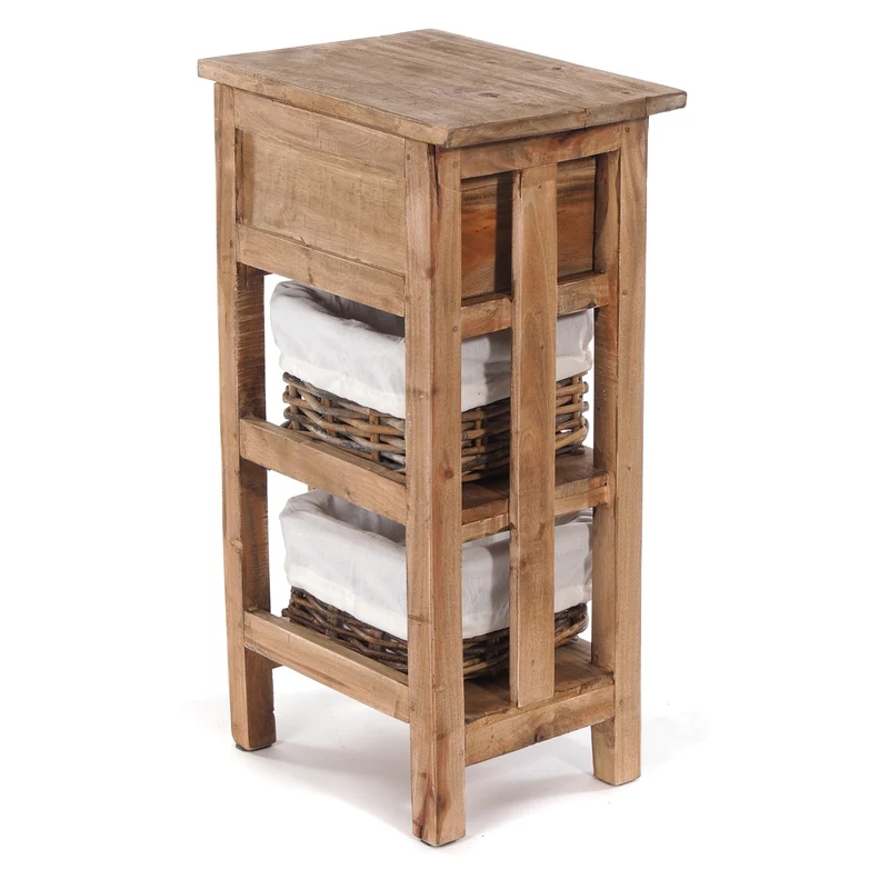 TELEFONTISCH "RATTAN 70" | 70x38x28cm (HxBxT), Mahagoni | Farbe: 01 natur-vintage