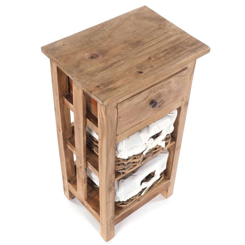 TELEFONTISCH "RATTAN 70" | 70x38x28cm (HxBxT), Mahagoni | Farbe: 01 natur-vintage