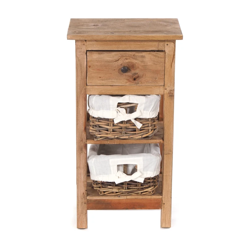 TELEFONTISCH "RATTAN 70" | 70x38x28cm (HxBxT), Mahagoni | Farbe: 01 natur-vintage