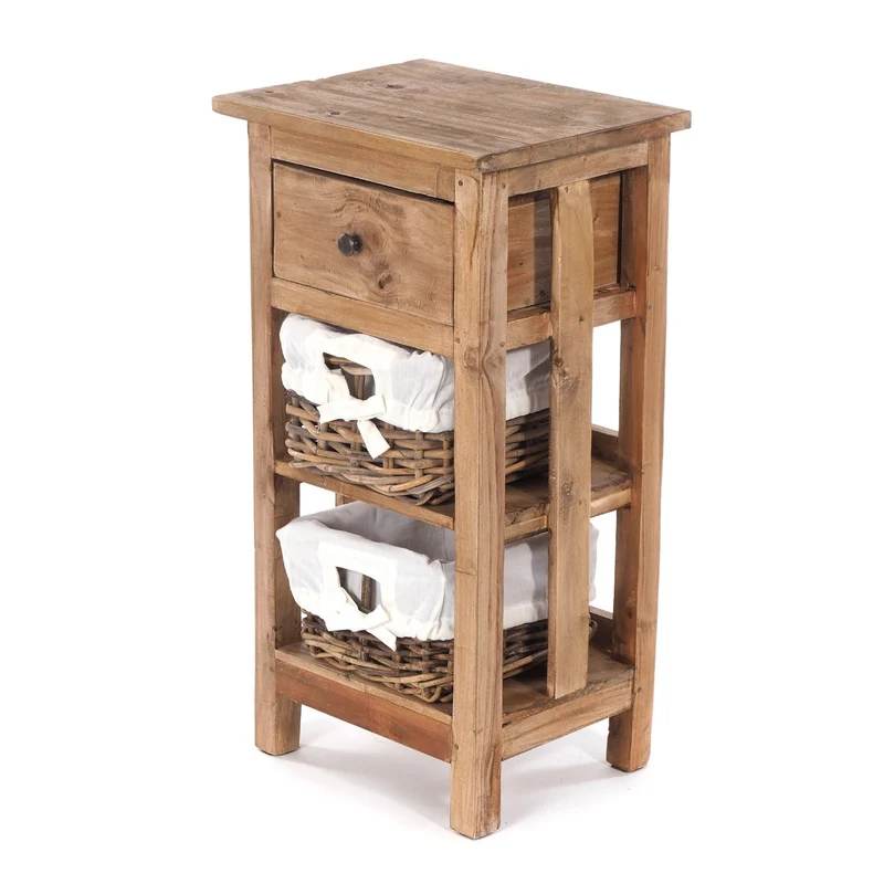 TELEFONTISCH "RATTAN 70" | 70x38x28cm (HxBxT), Mahagoni | Farbe: 01 natur-vintage