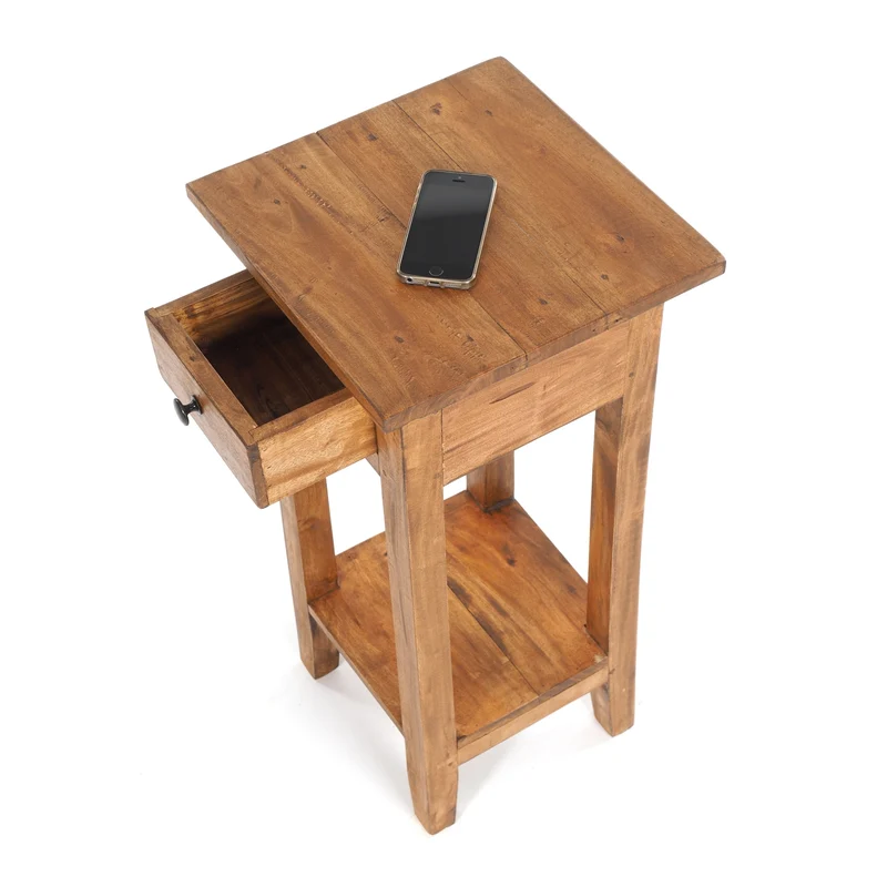 TELEFONTISCH "DRAWER 65" | Mahagoni, 65x31x31 cm | Beistelltisch | Farbe: 08 honigfarben gewachst