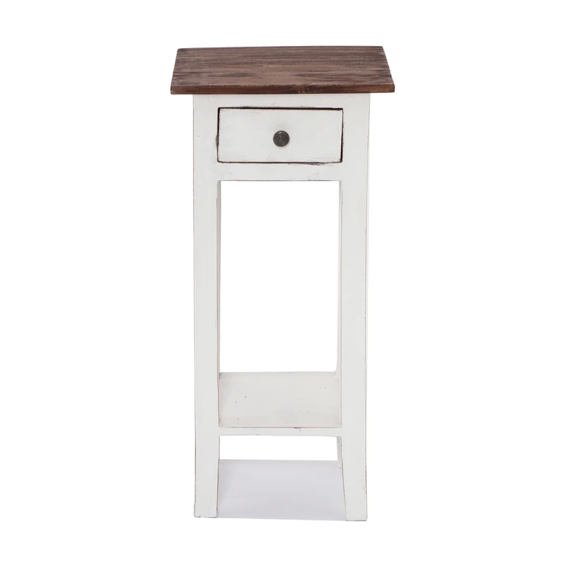 TELEFONTISCH "DRAWER 65" | Mahagoni, 65x31x31 cm | Beistelltisch | Farbe: 06 weiß-landhaus