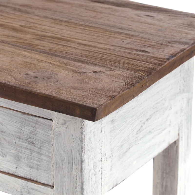 TELEFONTISCH "DRAWER 65" | Mahagoni, 65x31x31 cm | Beistelltisch | Farbe: 05 weiß-natur