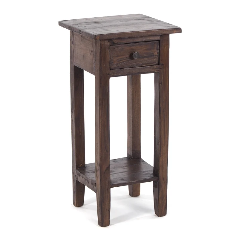 TELEFONTISCH "DRAWER 65" | Mahagoni, 65x31x31 cm | Beistelltisch | Farbe: 03 dunkelbraun