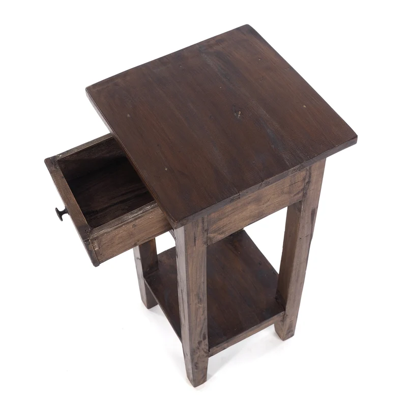 TELEFONTISCH "DRAWER 65" | Mahagoni, 65x31x31 cm | Beistelltisch | Farbe: 03 dunkelbraun