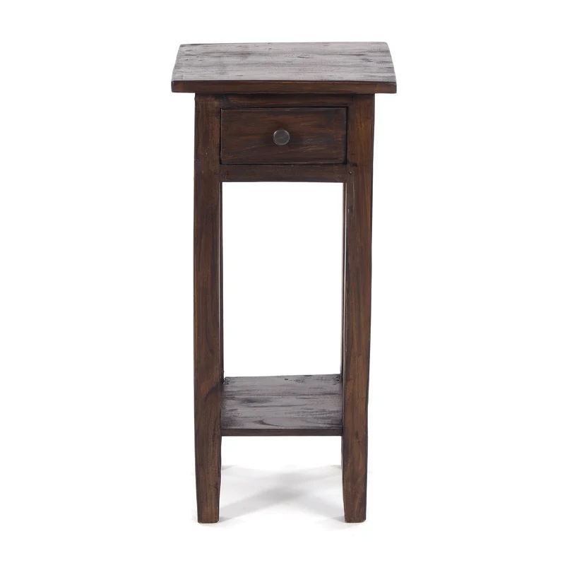 TELEFONTISCH "DRAWER 65" | Mahagoni, 65x31x31 cm | Beistelltisch | Farbe: 03 dunkelbraun