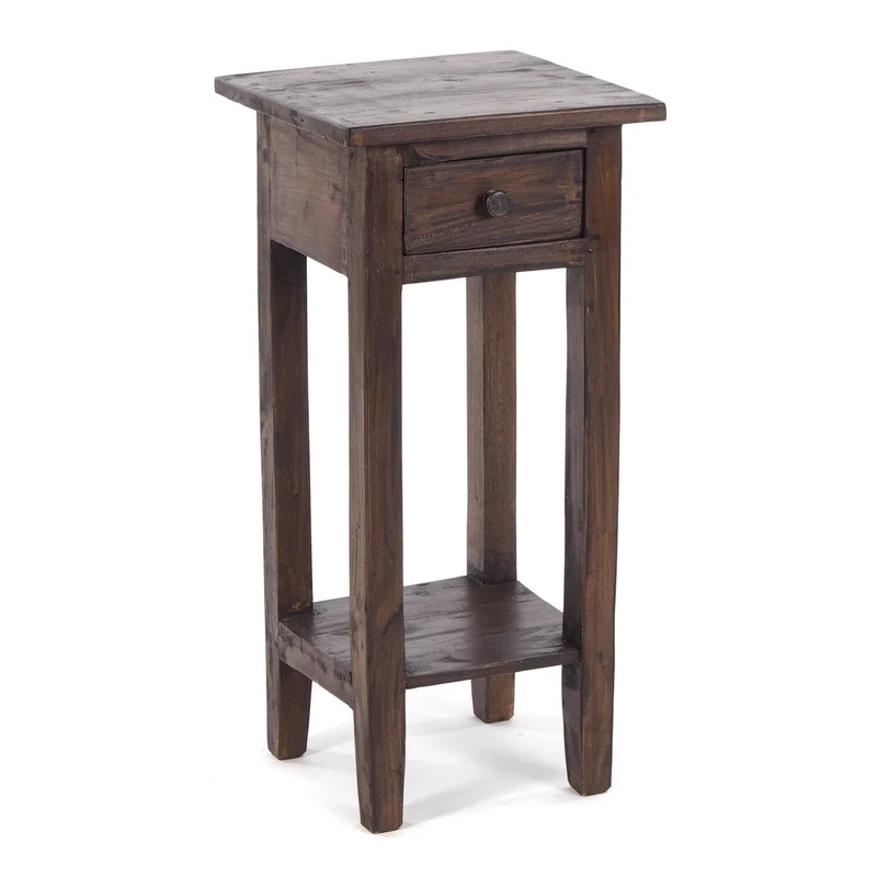 TELEFONTISCH "DRAWER 65" | Mahagoni, 65x31x31 cm | Beistelltisch | Farbe: 03 dunkelbraun