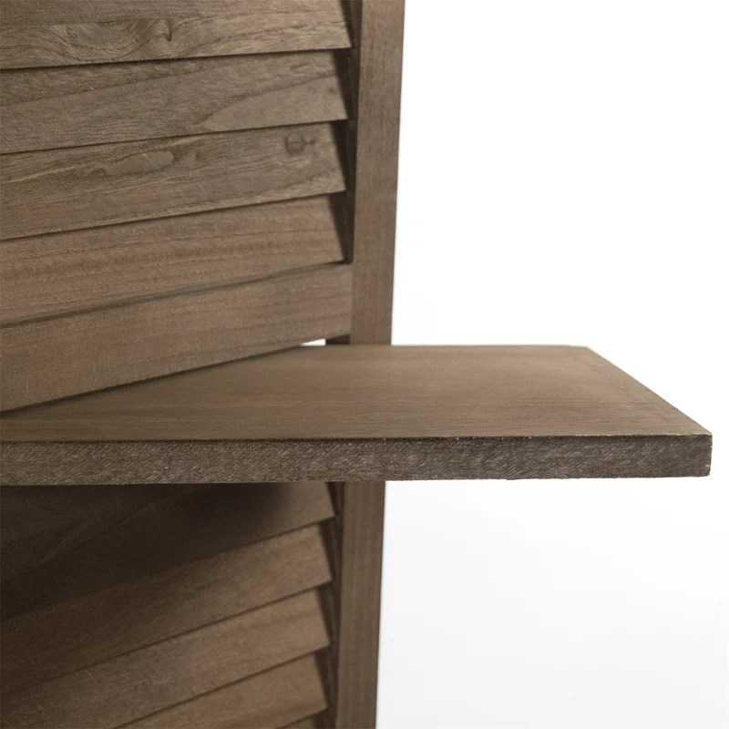 RAUMTEILER "COTTAGE II" | mit Regalböden | Paravent | Farbe: braun
