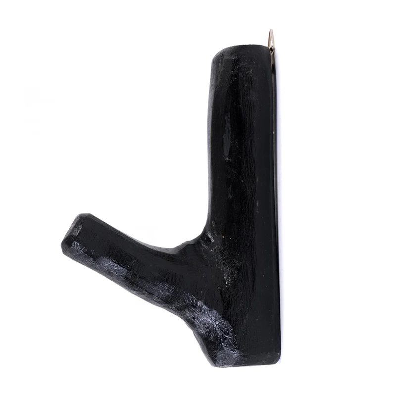 GARDEROBENHAKEN LIMB | Teakholz ca. 15cm(H) Garderobenhaken aus Ästen | Farbe: 09 voodoo - schwarz