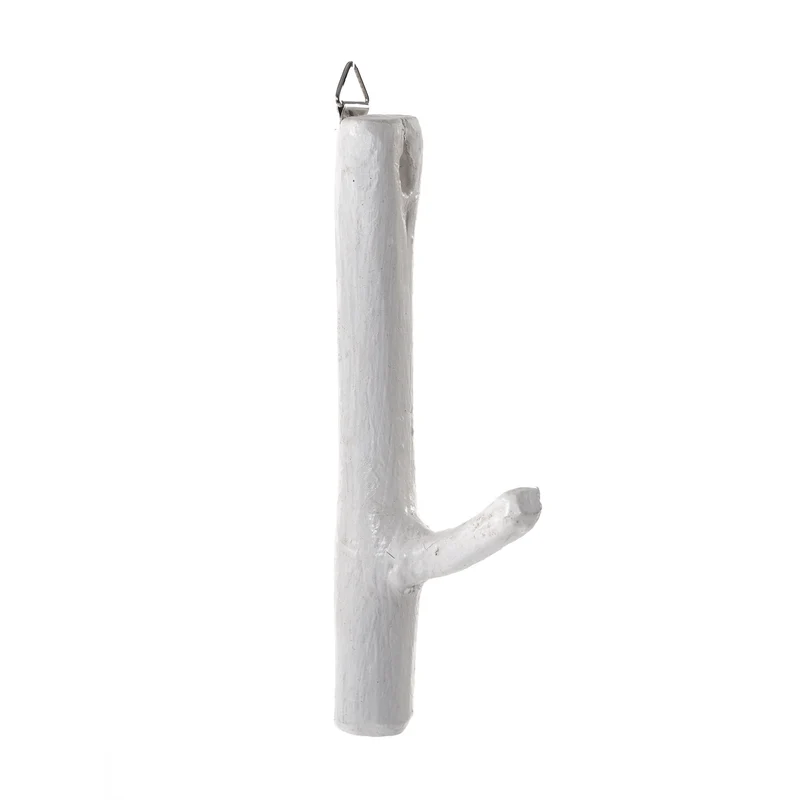 GARDEROBENHAKEN LIMB | Teakholz ca. 15cm(H) Garderobenhaken aus Ästen | Farbe: 06 weiß-landhaus