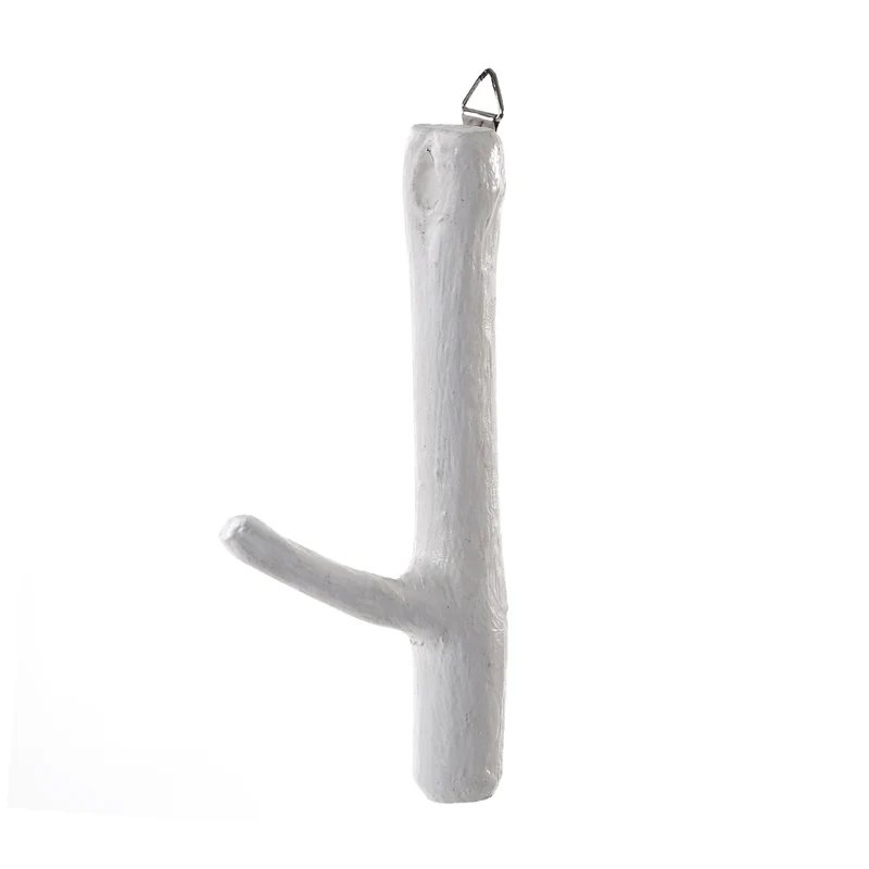 GARDEROBENHAKEN LIMB | Teakholz ca. 15cm(H) Garderobenhaken aus Ästen | Farbe: 06 weiß-landhaus