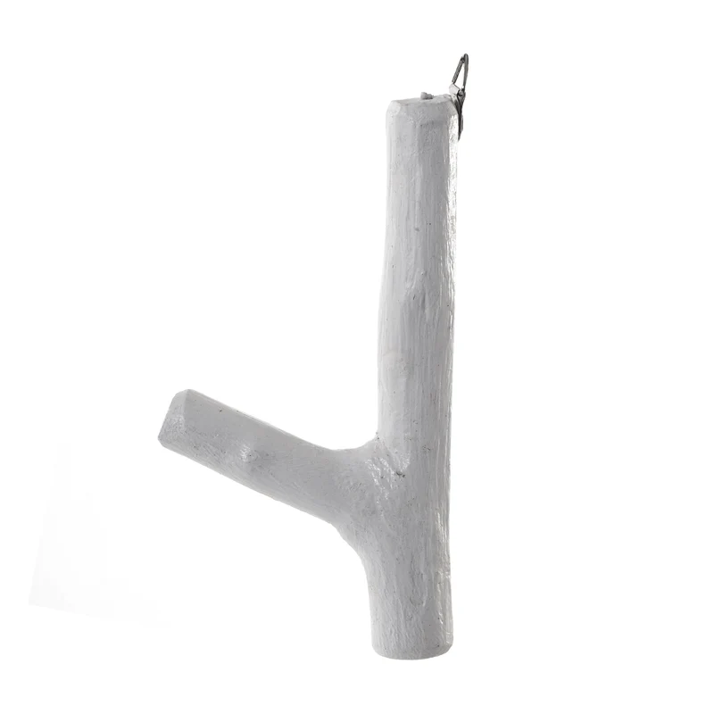 GARDEROBENHAKEN LIMB | Teakholz ca. 15cm(H) Garderobenhaken aus Ästen | Farbe: 06 weiß-landhaus